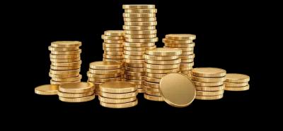 Golden coin pile